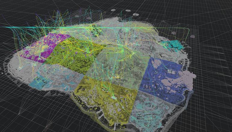 A map of a land with different colored squares

Description automatically generated